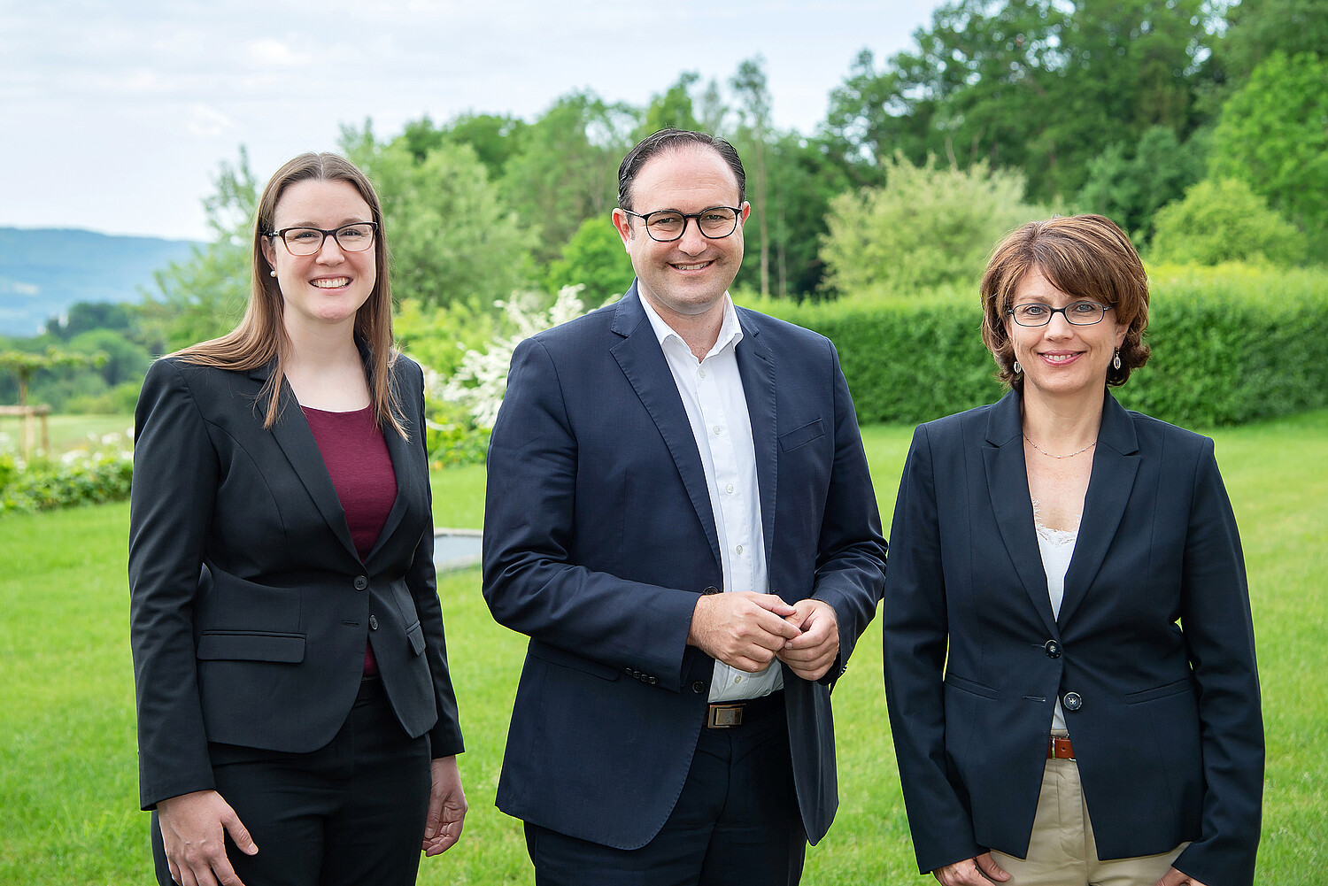 V.l.n.r.: Isabelle Holdener, Alexandre Spatz, Michelle Beck.