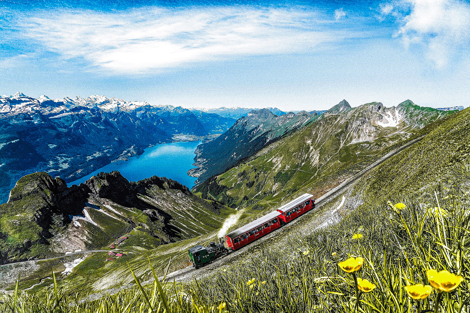 Einzigartiges Bergerlebnis: Impressionen von der Panorama-Aussicht und vom Berghaus Rothorn Kulm auf dem Brienzer Rothorn.