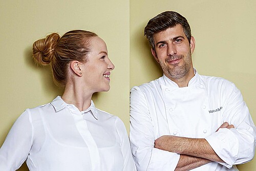 Restaurant-Managerin Flavia Hiestand und Küchenchef Markus Burkhard.
