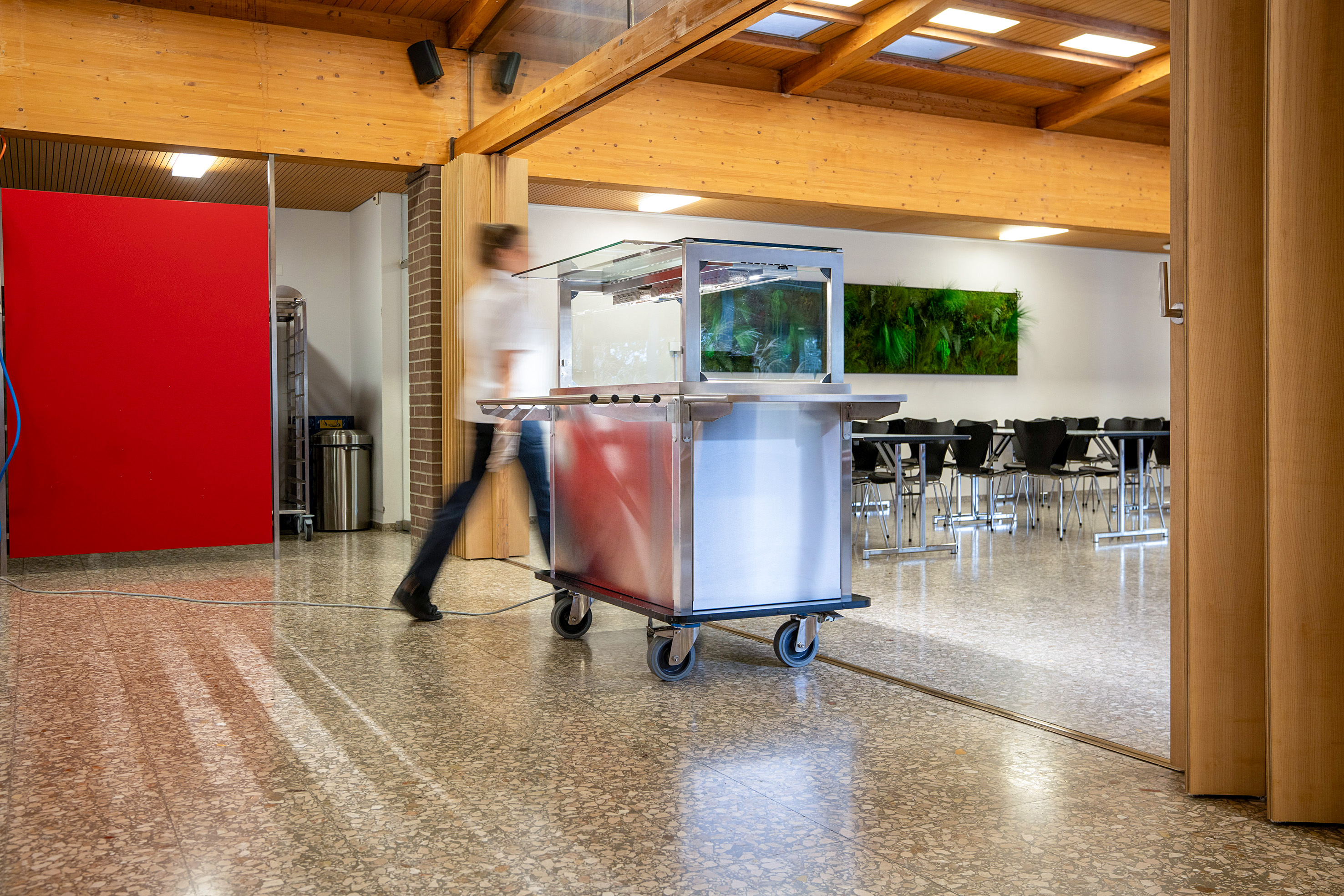 Durch seine Mobilität ist der Speisewagen vielseitig einsetzbar.