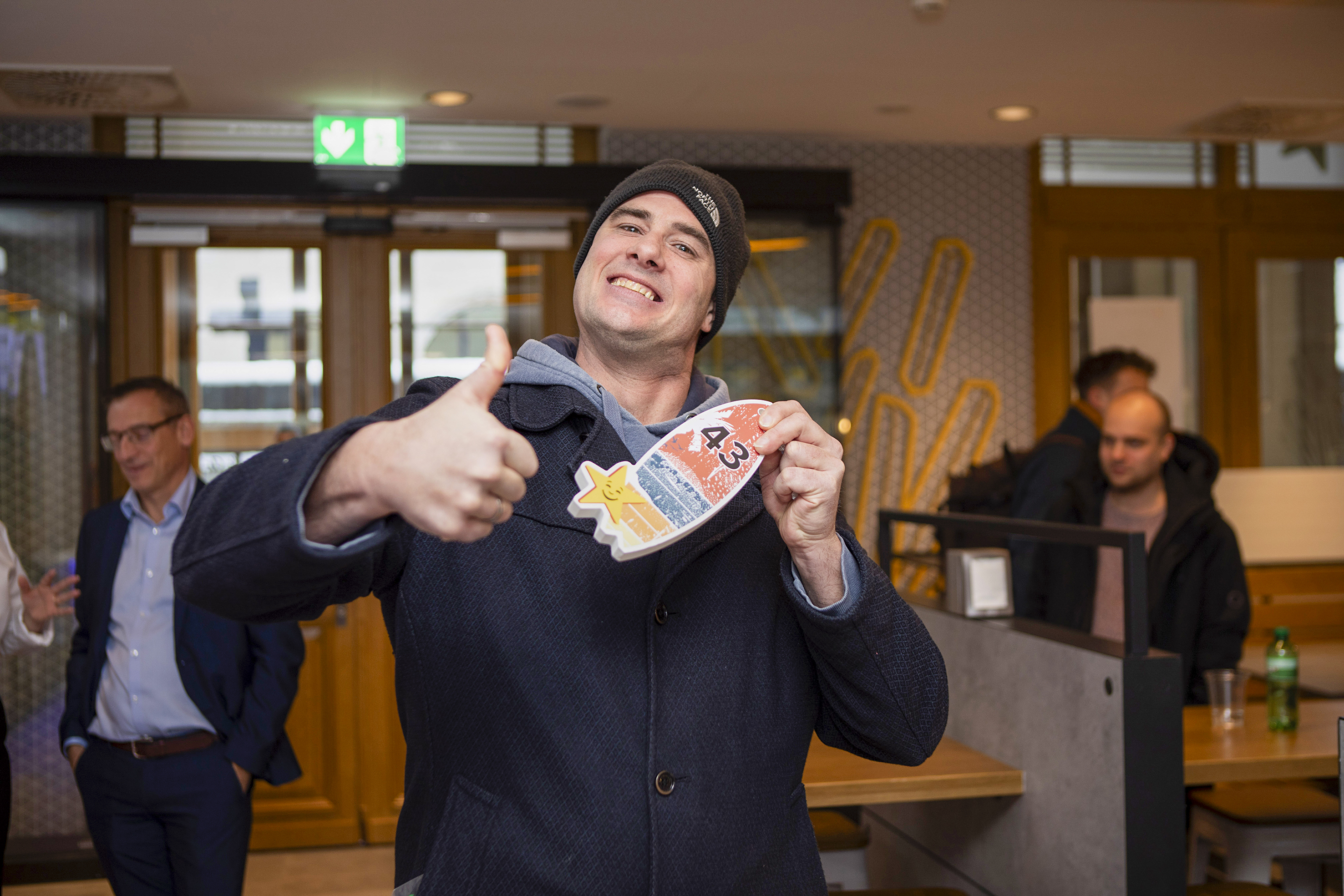 Der erste Gast bei Carl‘s Jr. in Schaffhausen.