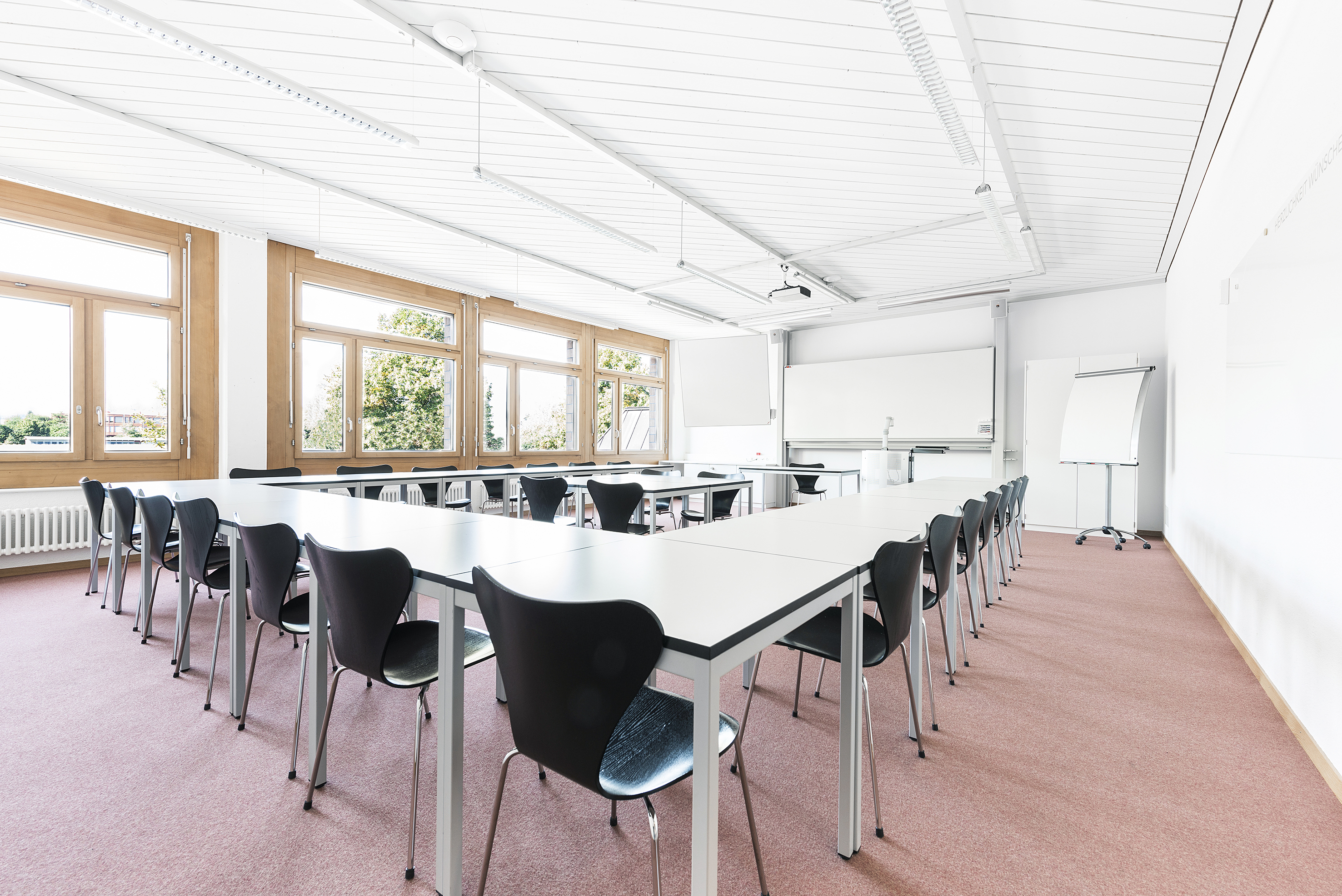 Die grosszügigen Unterrichtsräume der Hotelfachschule werden auch von anderen Schulen genutzt.