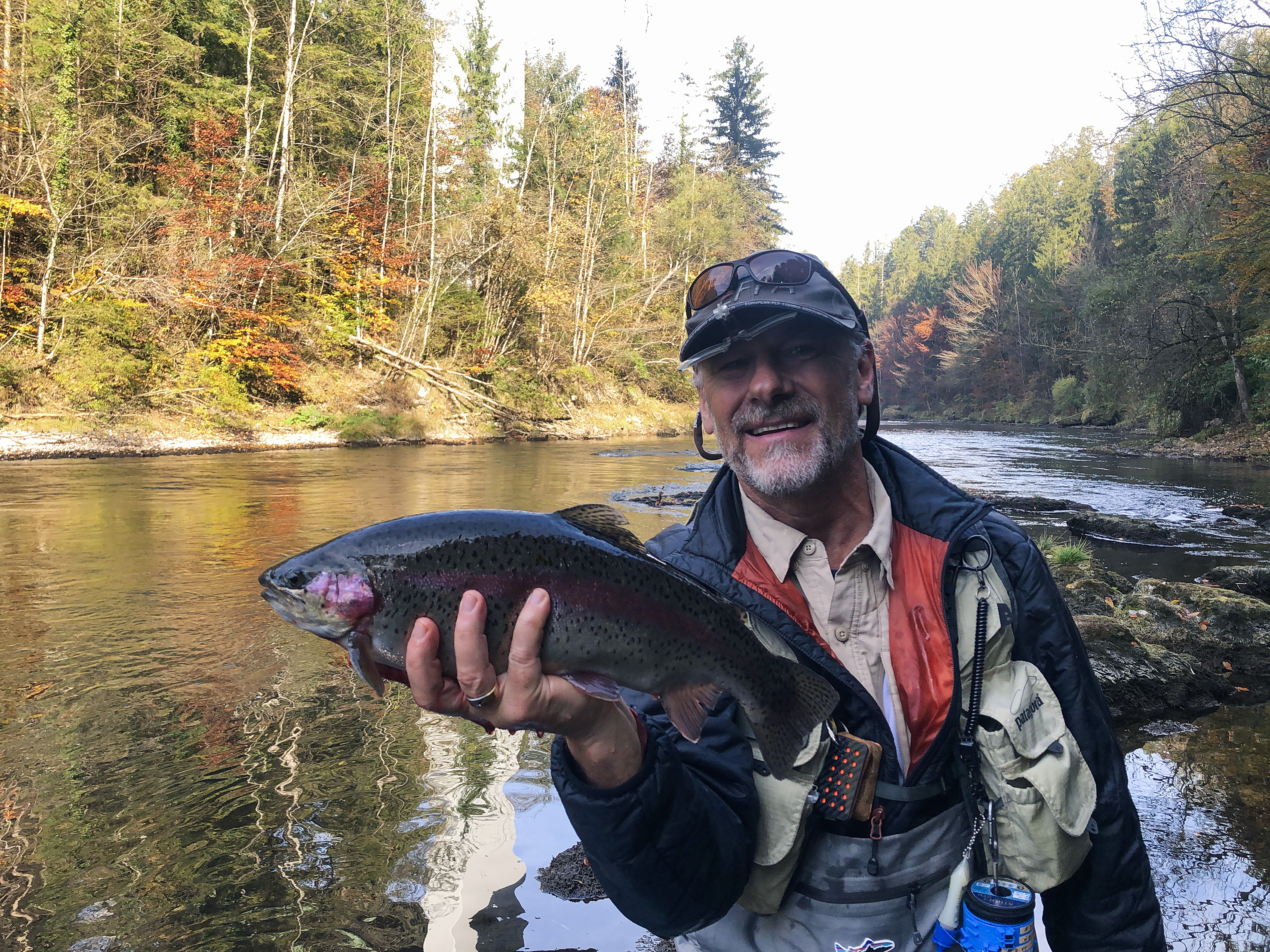 Im österreichischen Traun - Stefan Schramm hat weltweit in vielen Ländern gefischt.