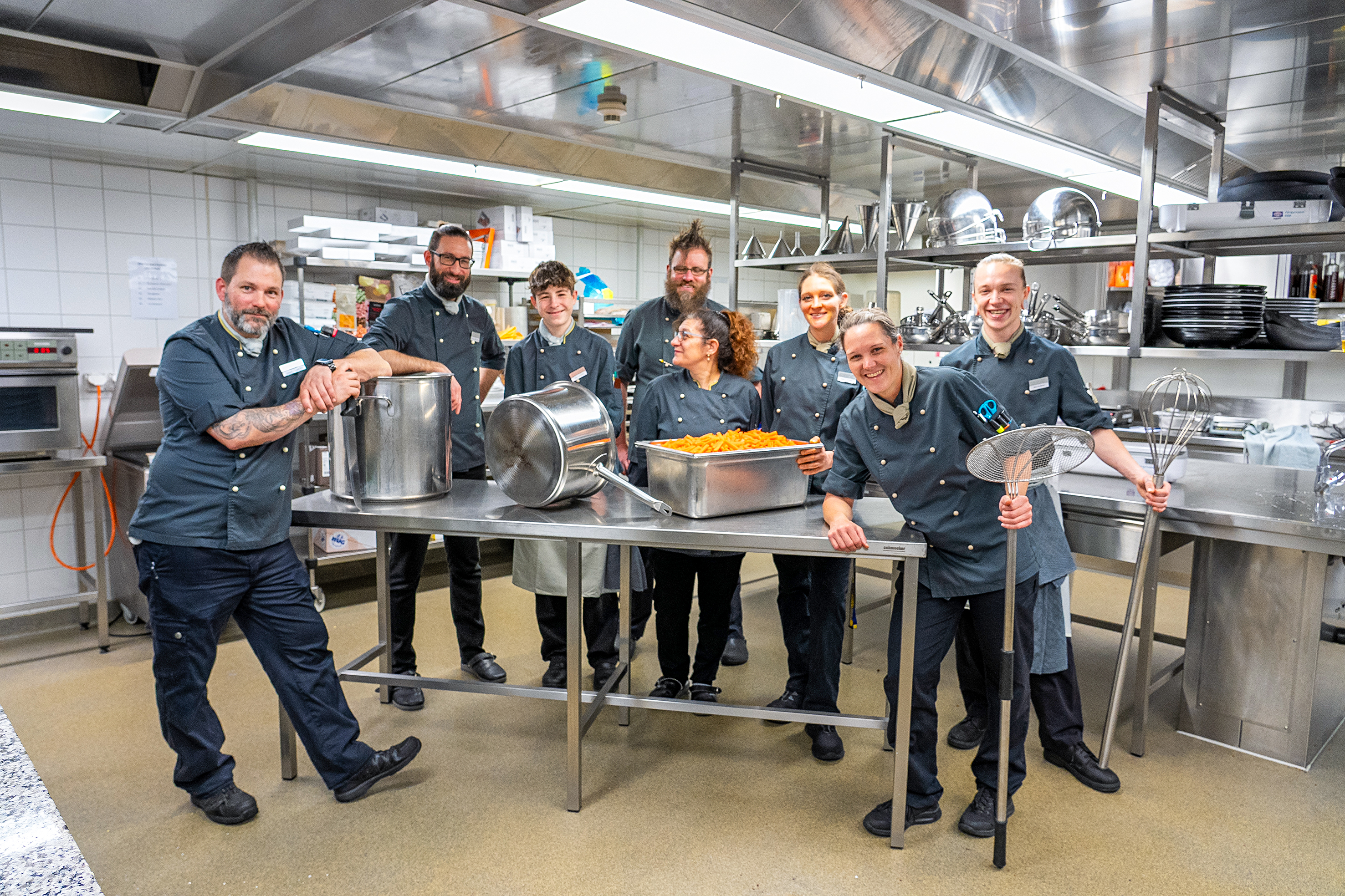 Vollen Einsatz zeigt nicht nur YB auf dem Feld, sondern auch die Crew in der Küche.