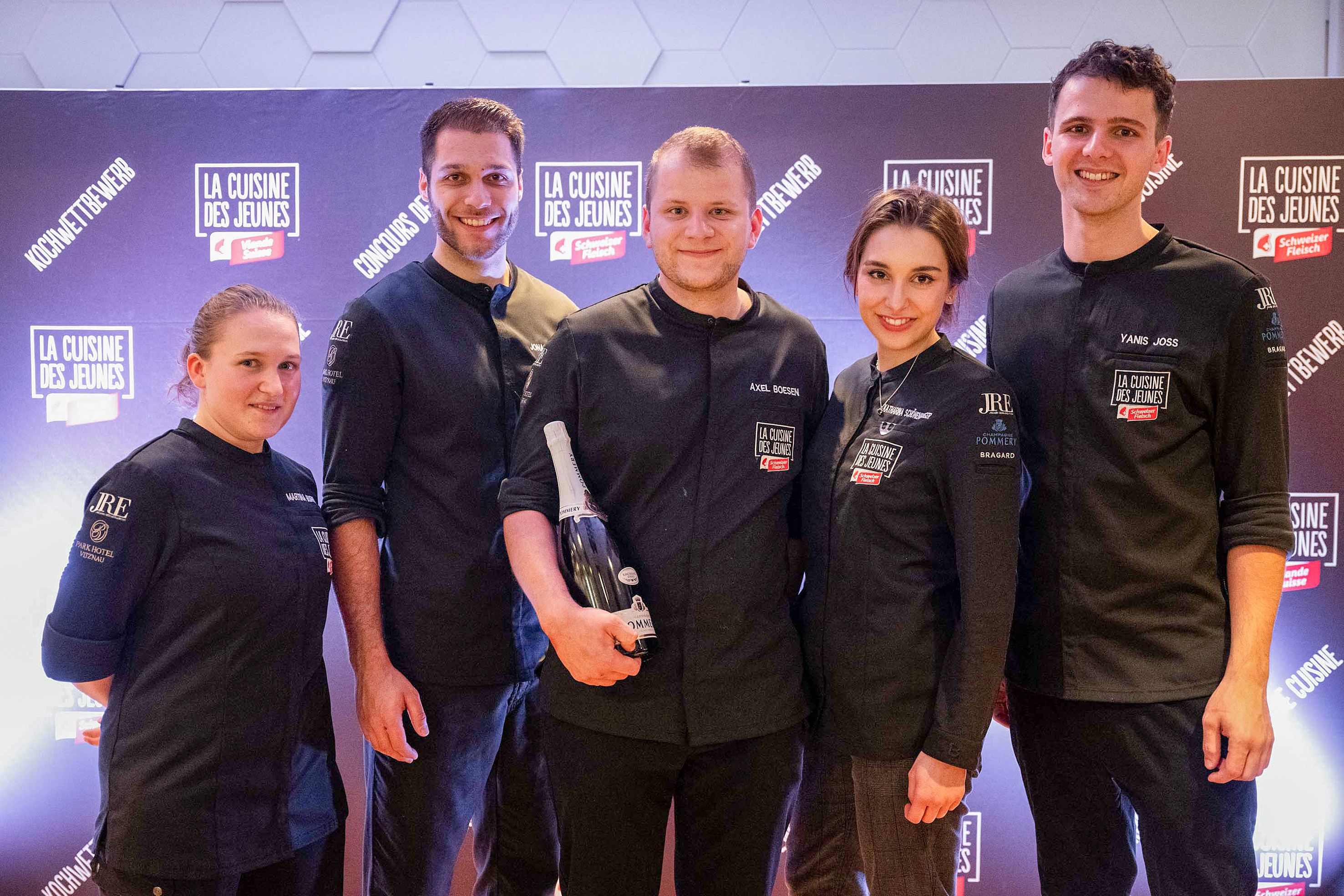 Martina Burri, Jonas Gründler, Axel Boesen, Katharina Schönenberger, Yanis Joss (v.l.)