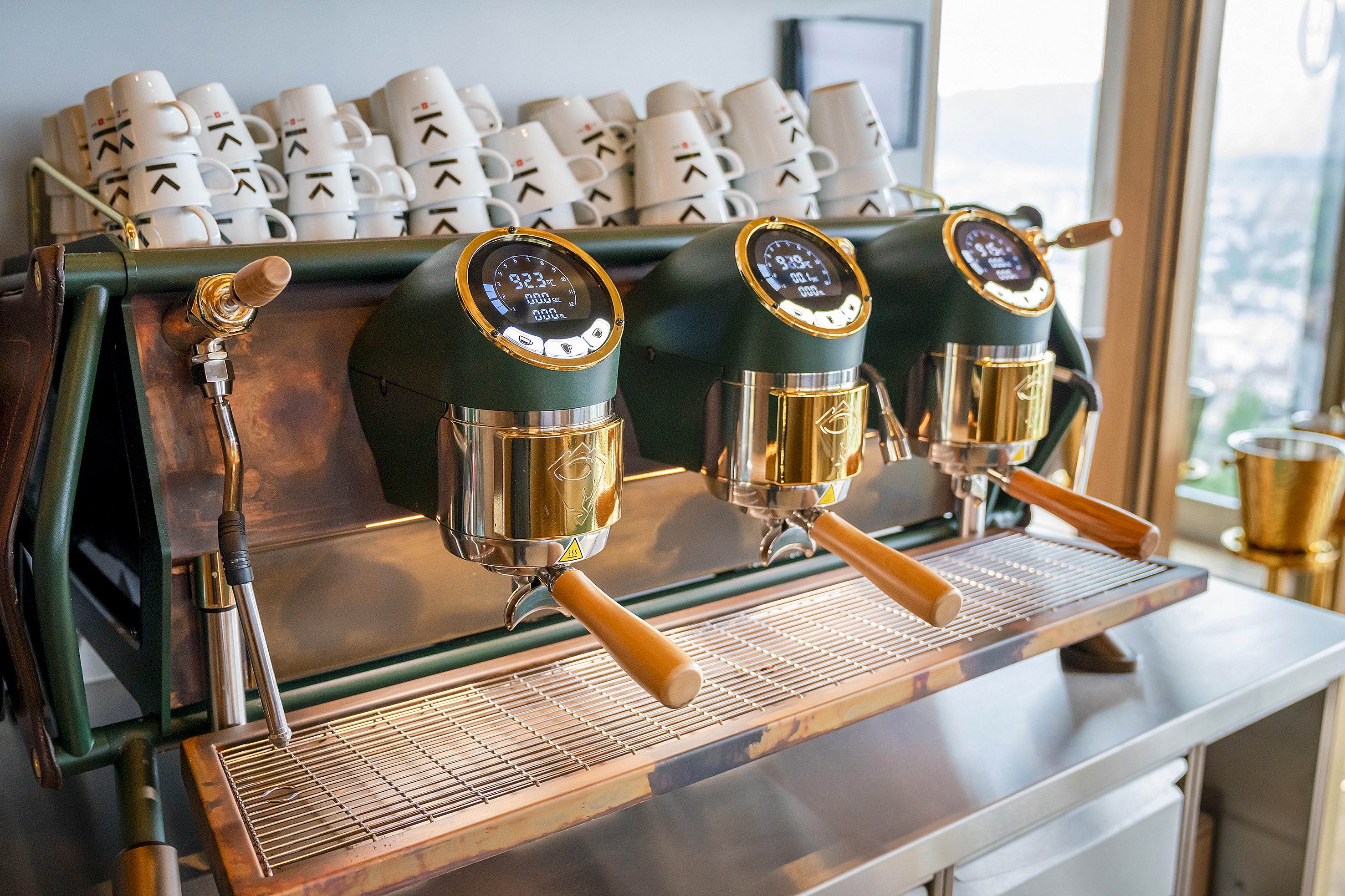 Mit ihren kupferfarbenen, goldenen und grünen Elementen passt die Sanremo Racer Renegade, geliefert von Rex-Royal, perfekt ins RIVI Roof.