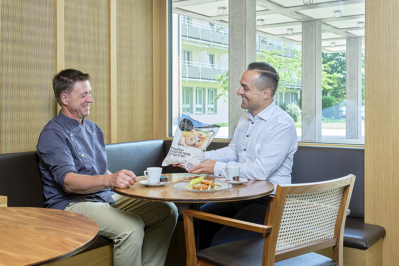 Arbeiten schon seit Jahren erfolgreich zusammen: Küchenchef Markus Kappler (links) und Donato Capuano, Key Account Manager bei Delico.