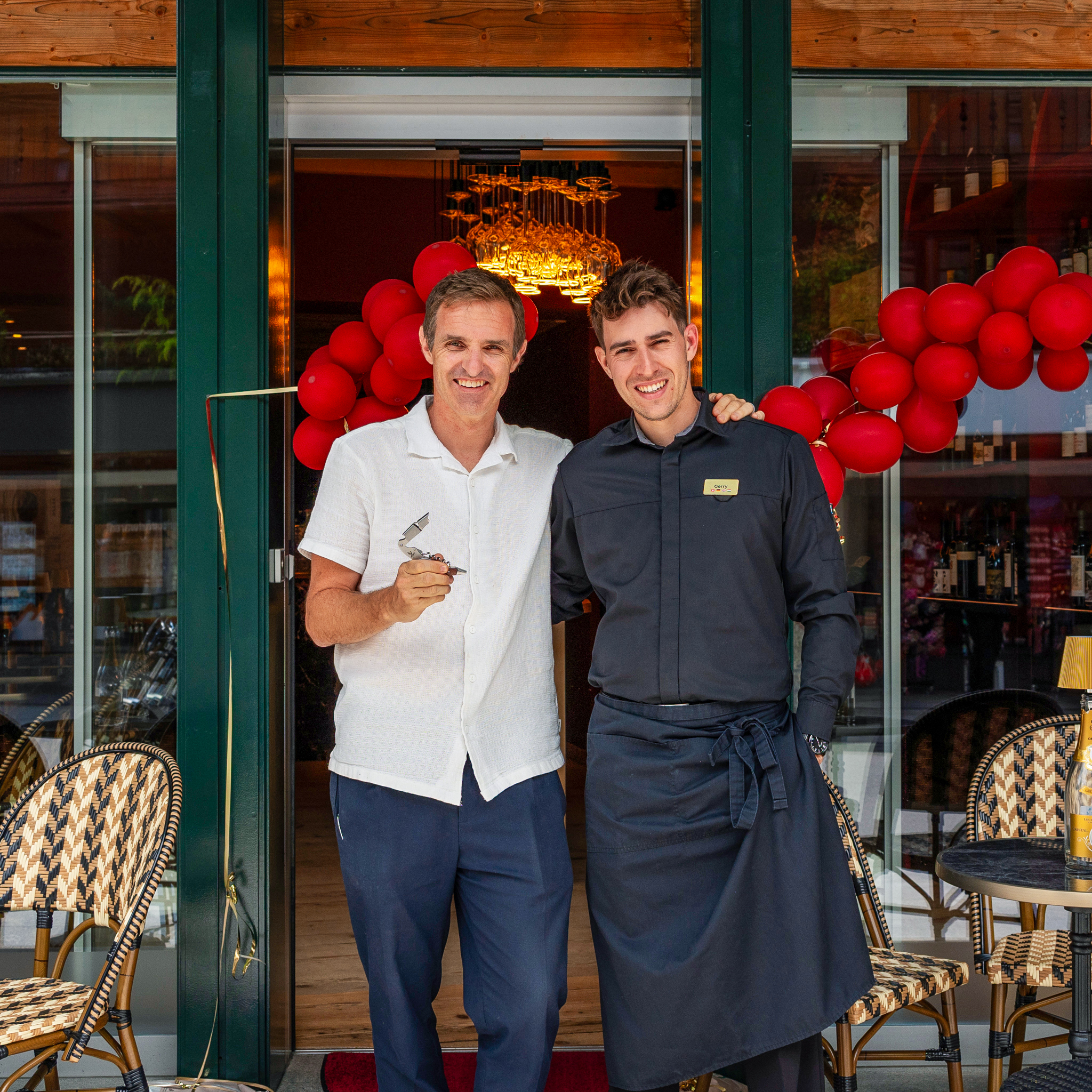 Besitzer Jan Pyott und Gerry Greiner, Manager The Cork Club.