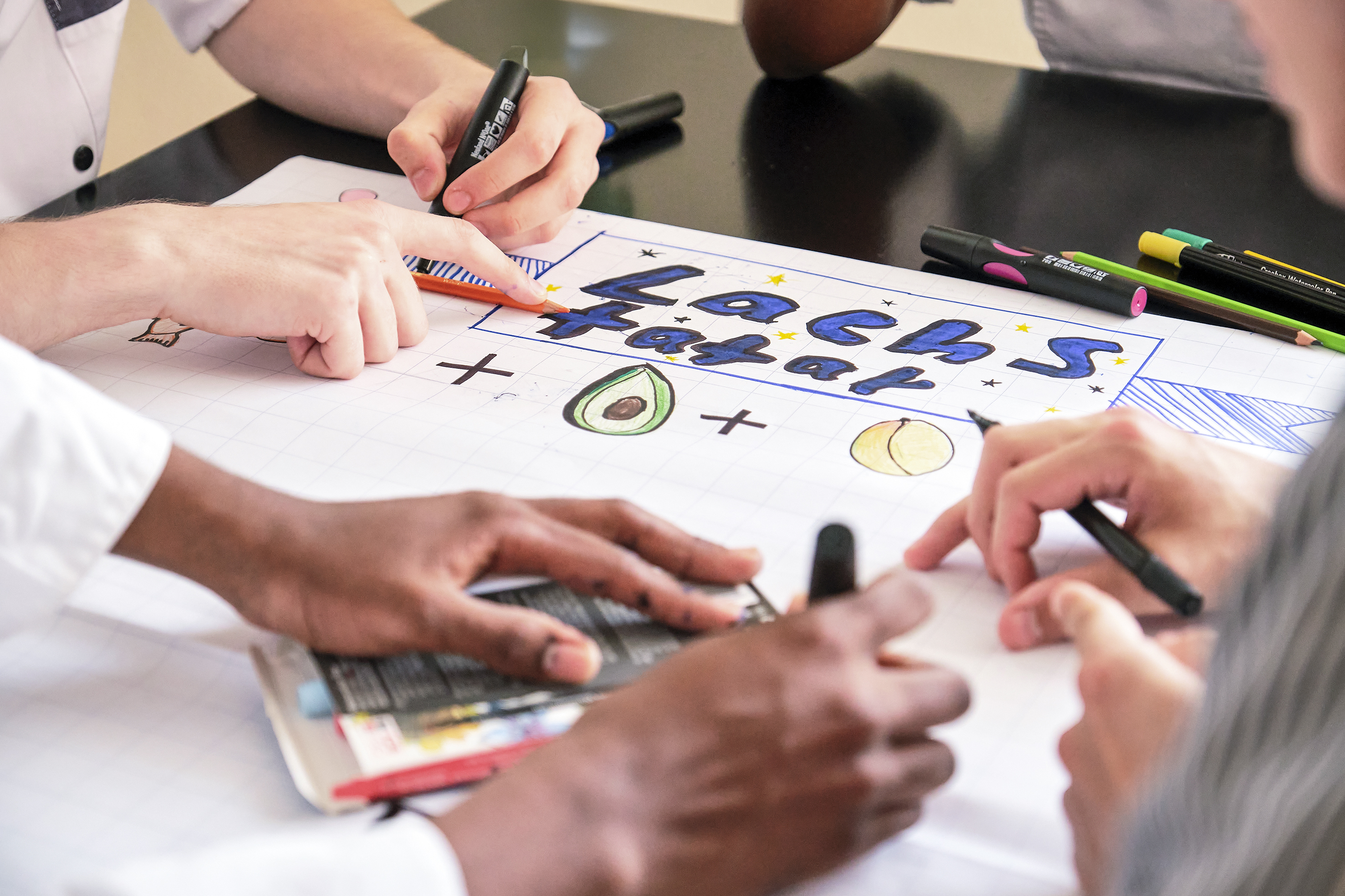 Auch Verkaufsplakate wurden gestaltet und damit die Wichtigkeit von Storytelling unterstrichen.