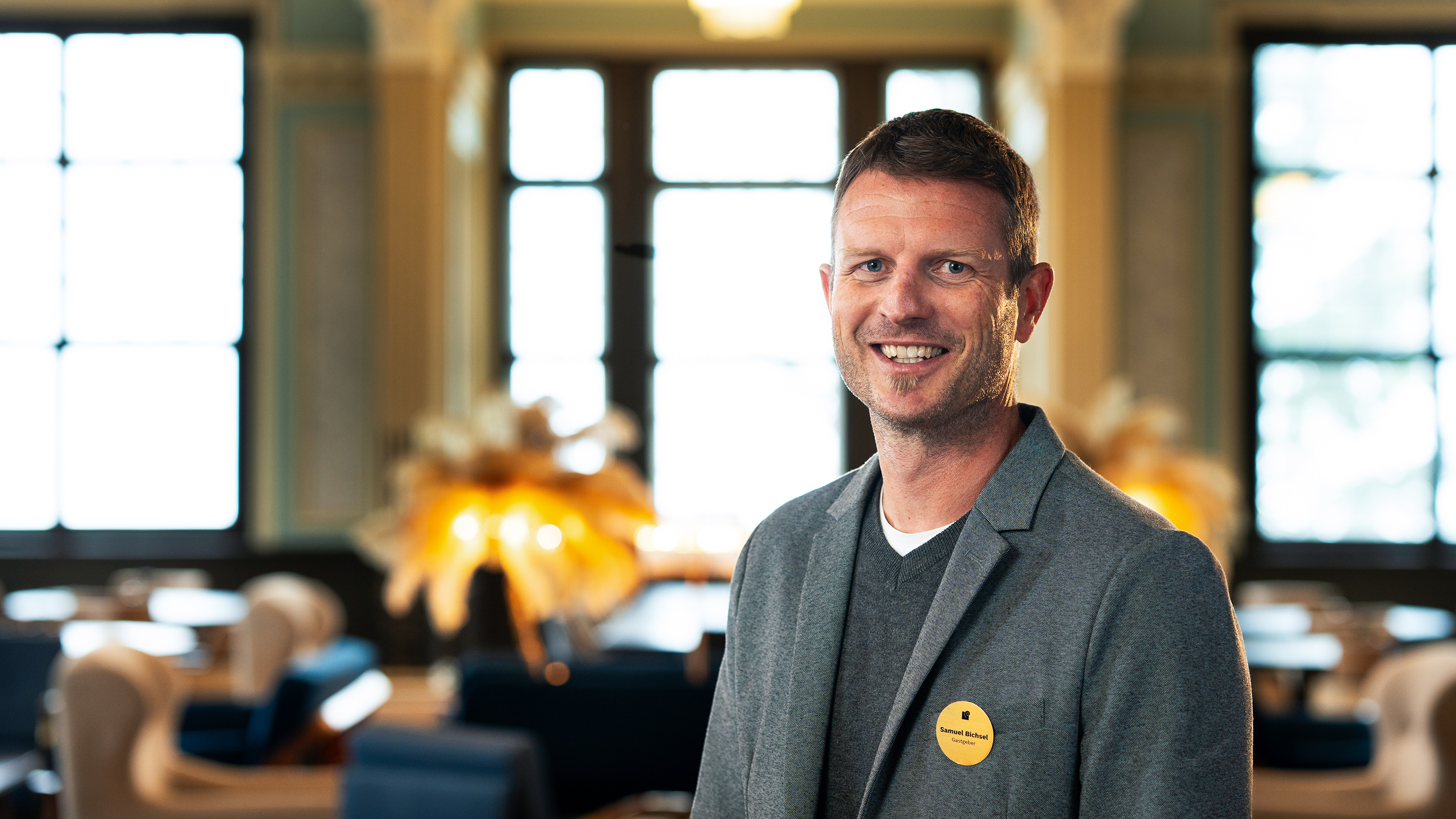 Gastgeber Samuel Bichsel ist sicher, mit seiner TV-Lösung auch morgen auf der Höhe der Zeit zu sein.