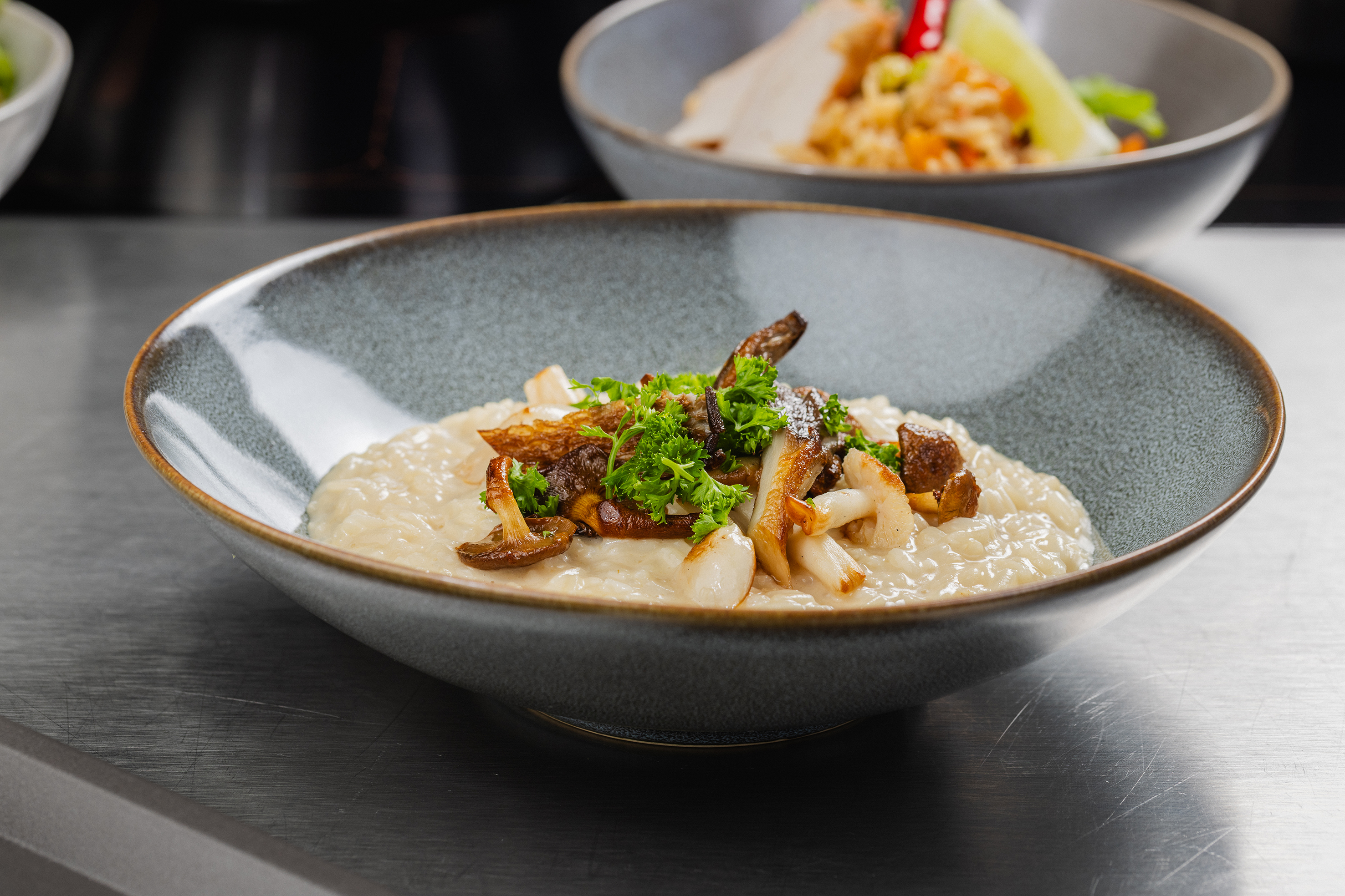 1-2 Handgriffe-GerichtRisotto mit frischen Pilzen.