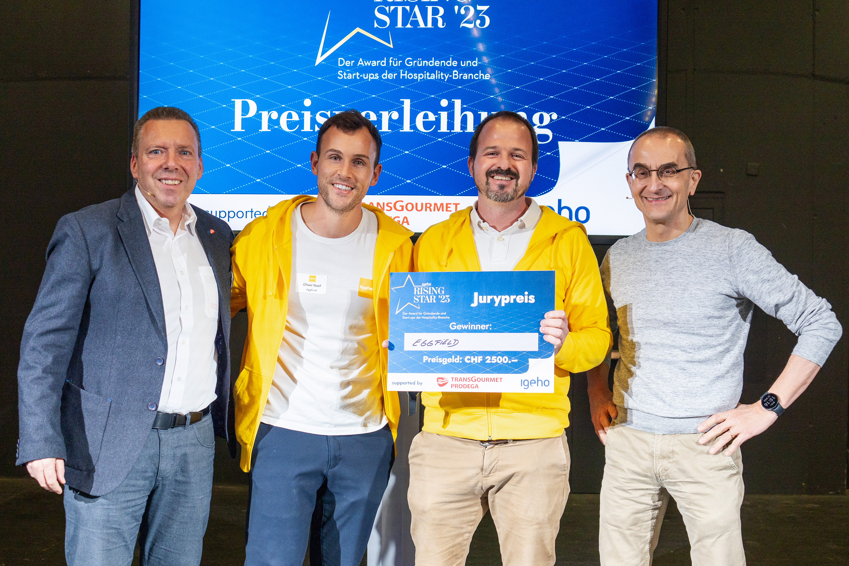 EggField, Gewinner des ersten Igeho Rising Star Award 2023, entwickelt in der Schweiz pflanzliche Ei-Alternativen auf Basis von Hülsenfrüchten.