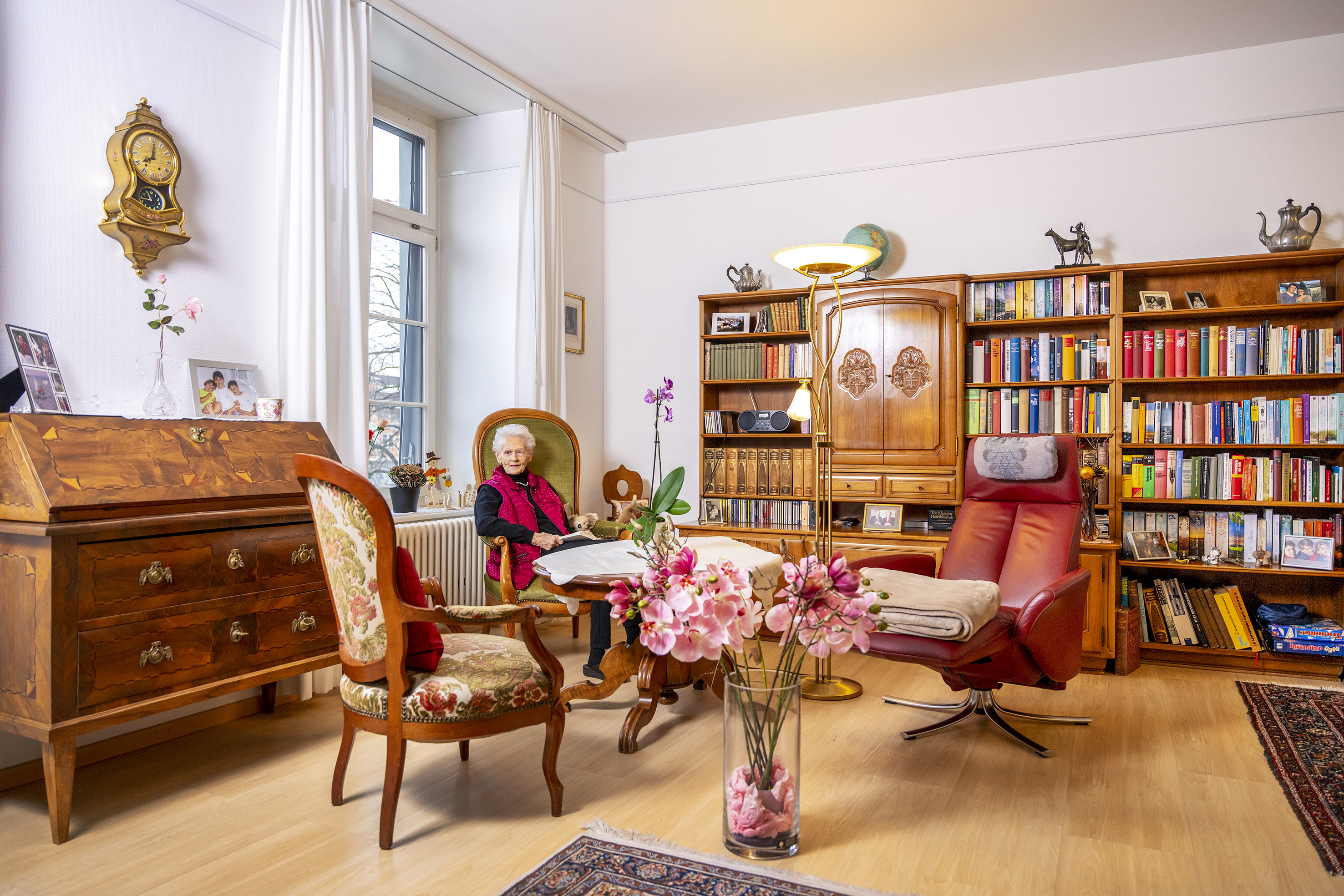 Auch die Zimmer – hier im Bürgerspital – beeindrucken mit viel Licht und hohen Räumen.