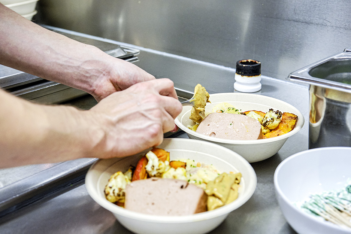 Auch als Take-away-Gericht stösst der «Green Mountain»-Fleischkäse auf grosse Resonanz.