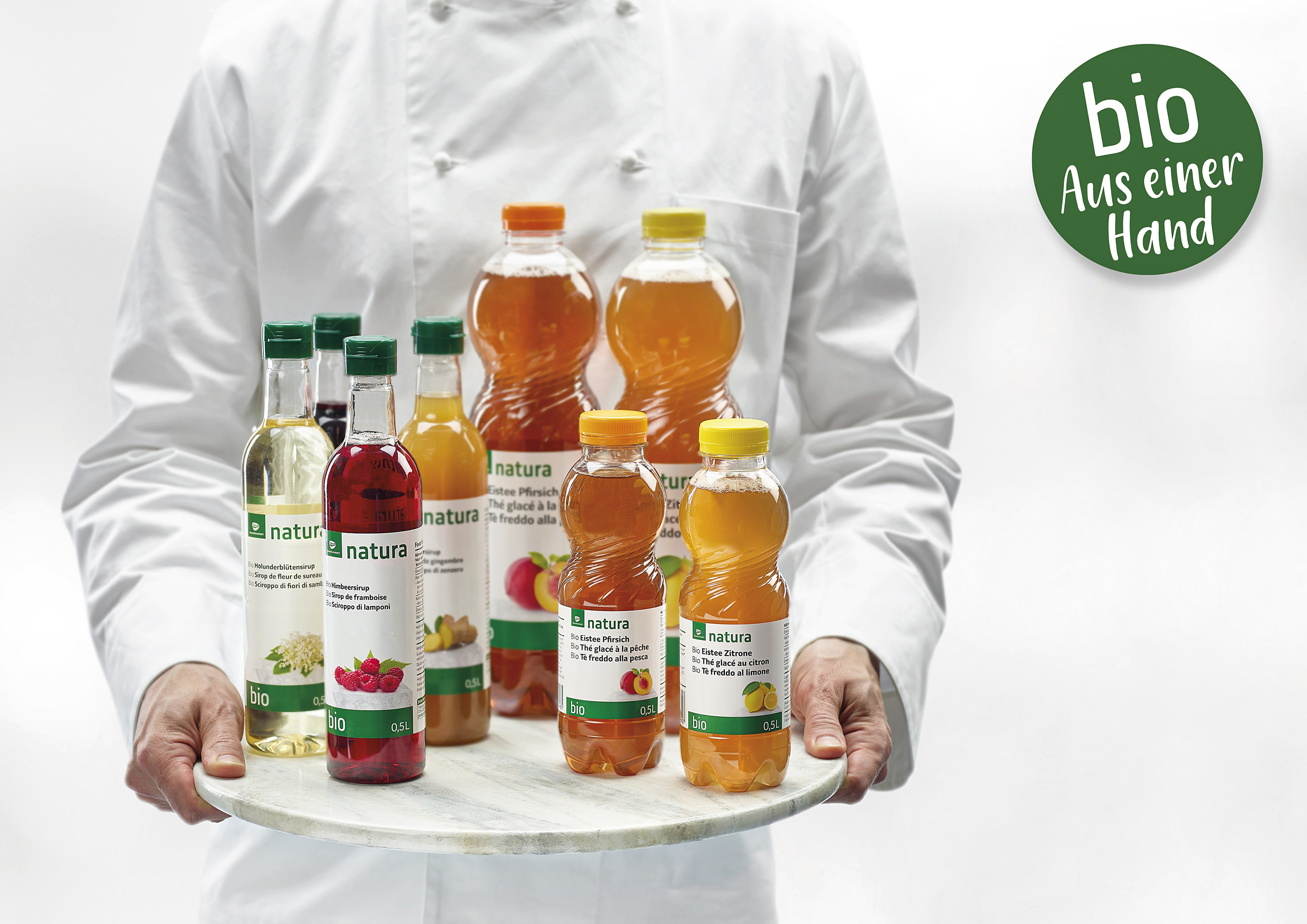 Die neue Eigenmarke  Transgourmet Natura:  Bio-Vollsortiment zum  bezahlbaren Preis.