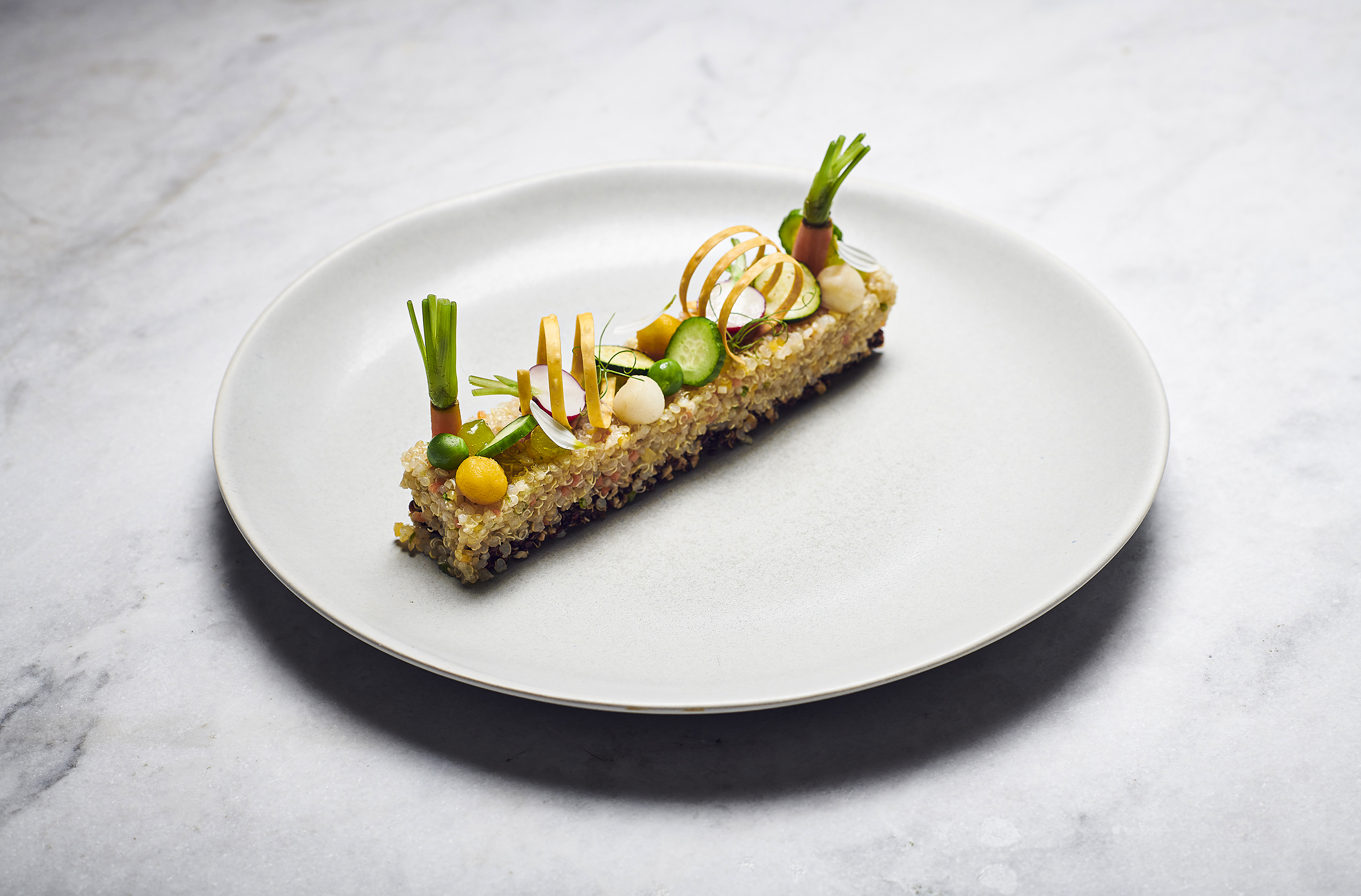 Kreation von André Kneubühler auf Basis seiner Plant Based Rezepte