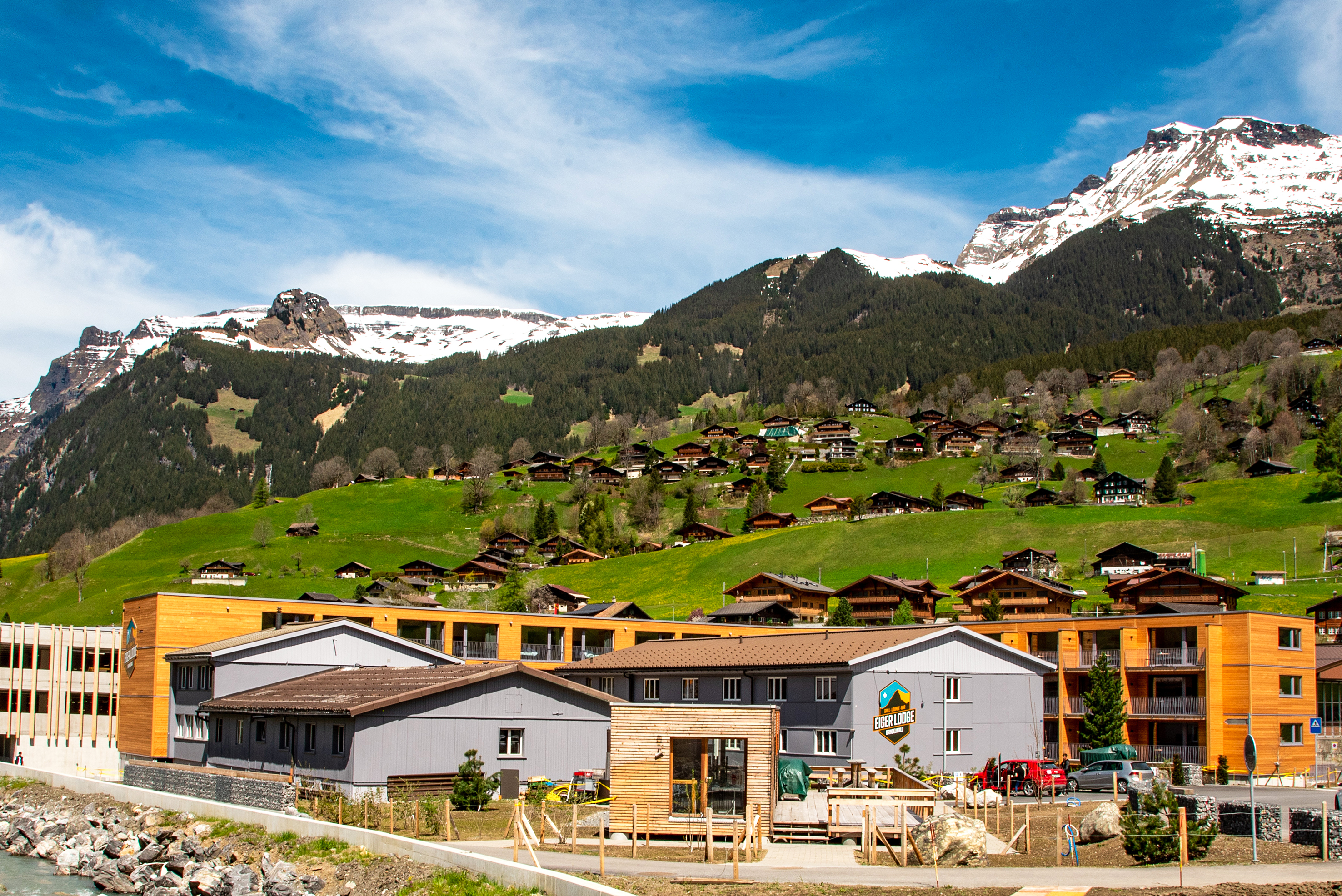 Blick auf die gesamte Anlage der neuen Eiger Lodge.