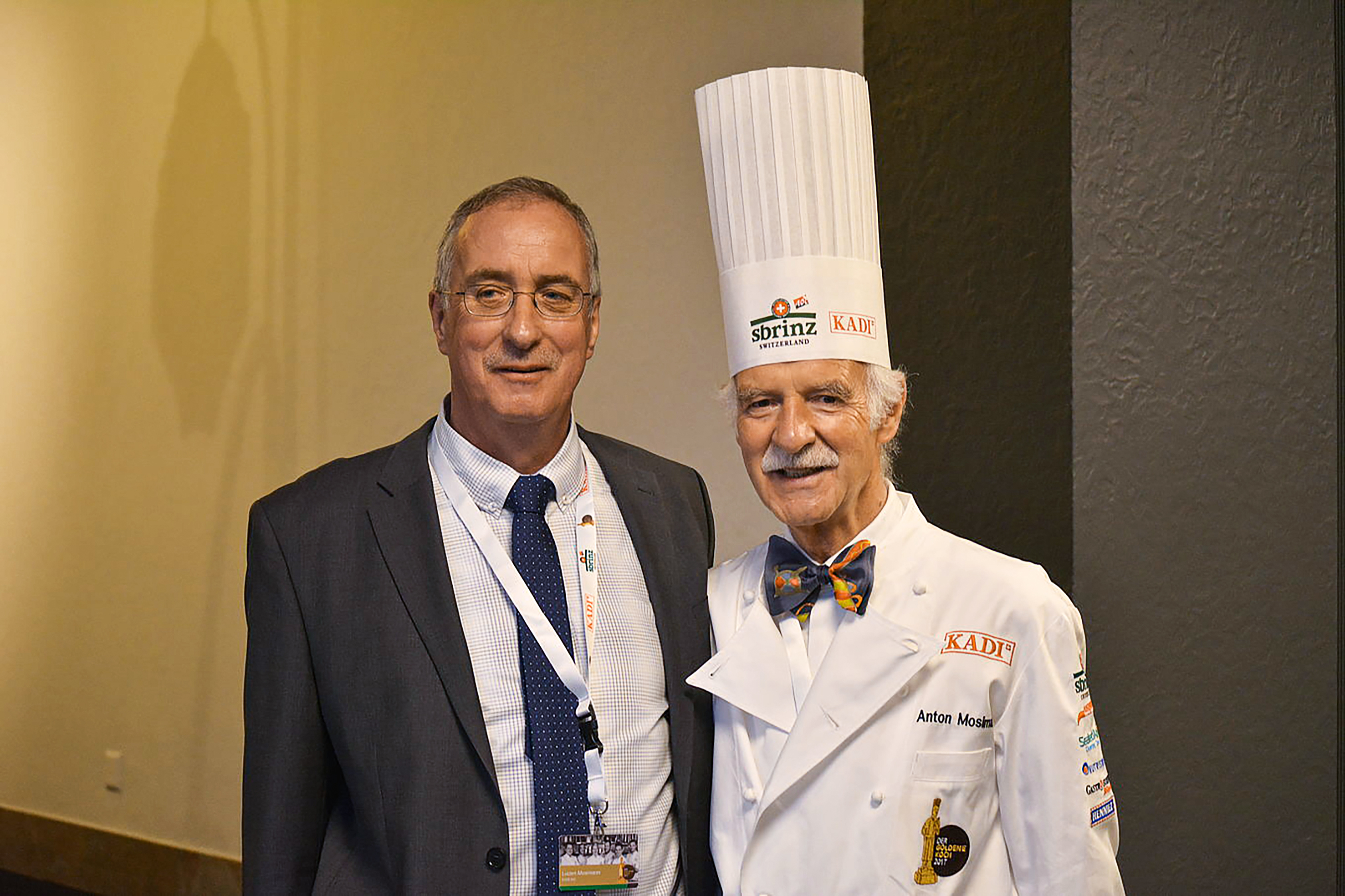 Zwei Mosimänner auf einem Bild: Spitzengastronom Anton  Mosimann (rechts)  und Lucien Mosimann.