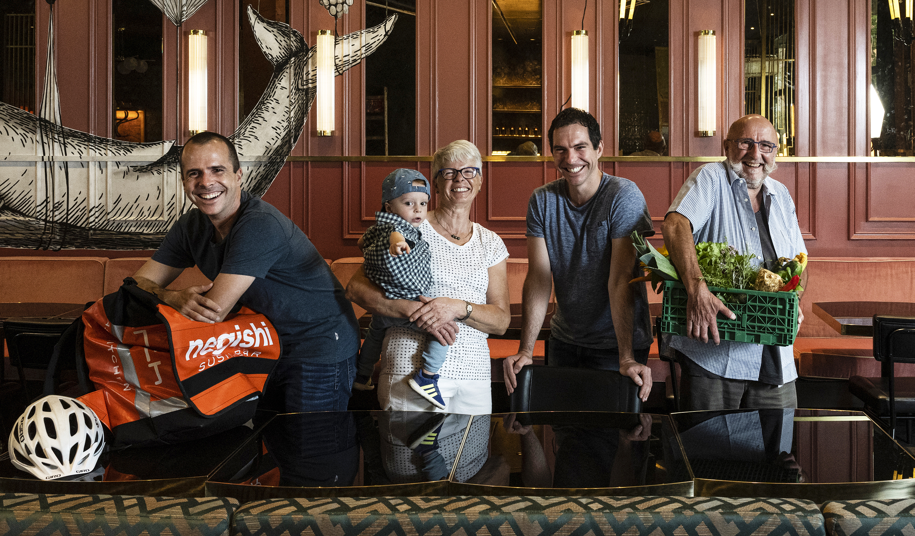 Drei Generationen der Familie Wiesner.