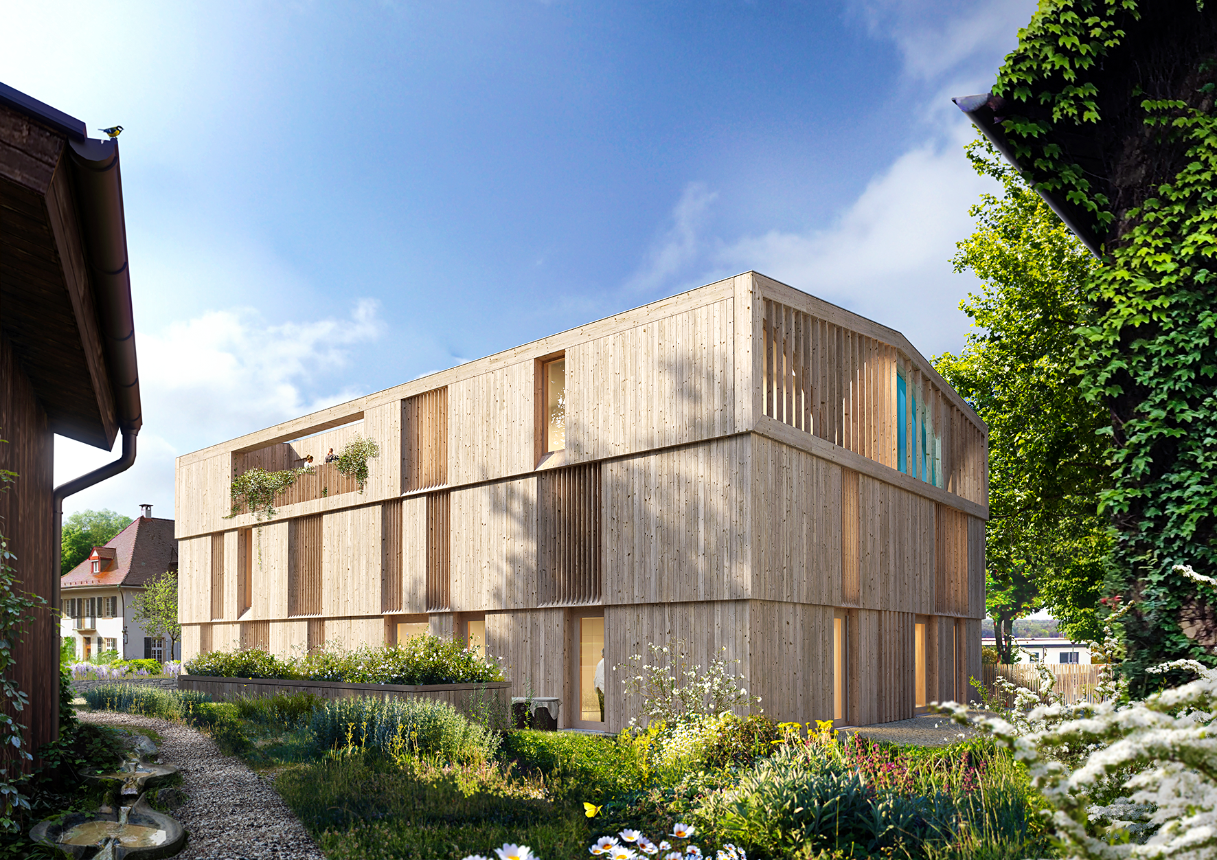 Im Oktober erfolgte der Spatenstich zum neuen Heilmittellabor, das aus massivem Mondholz gebaut wird. Nach dem gleichen Verfahren soll zwei Jahre später der Klinikneubau entstehen.