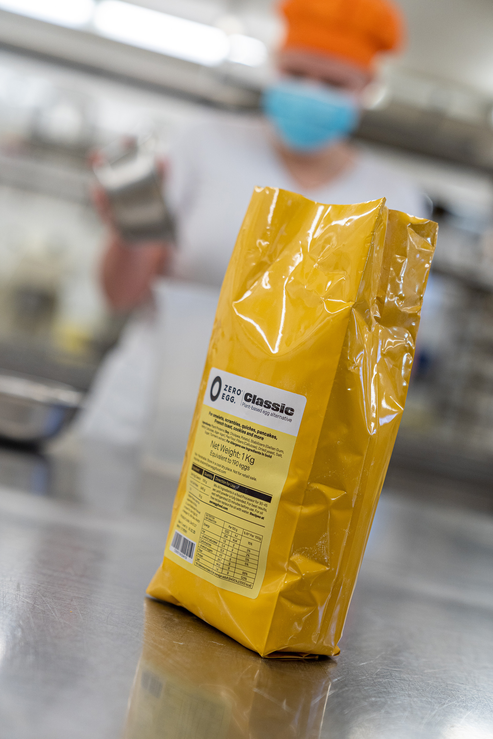 Mit dem Ei-Ersatz-Pulver von Zero Egg kann beinahe jede Eierspeise und jedes Rezept, das Eier enthält, erstellt werden. Erhältlich ist es in praktischen 1-kg-Beuteln über die Grosshändlerin Pistor.