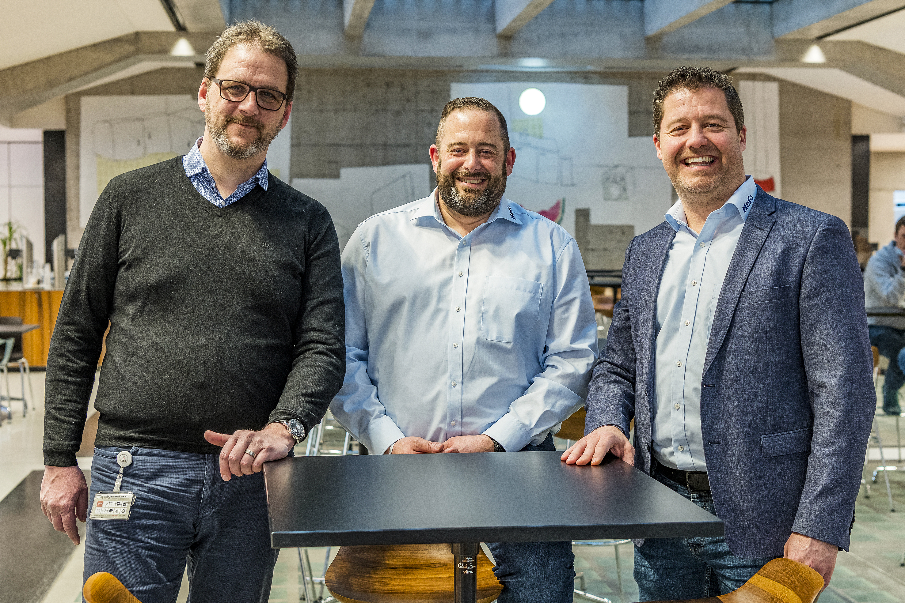 Ein eingespieltes Team (v.l.n.r.): Marcel Coray, Bereichsleiter Hotellerie & Service, Adrian Demont, Aussendienstmitarbeiter Hero und Marc Wetzold, Regionaler Verkaufsleiter Hero.