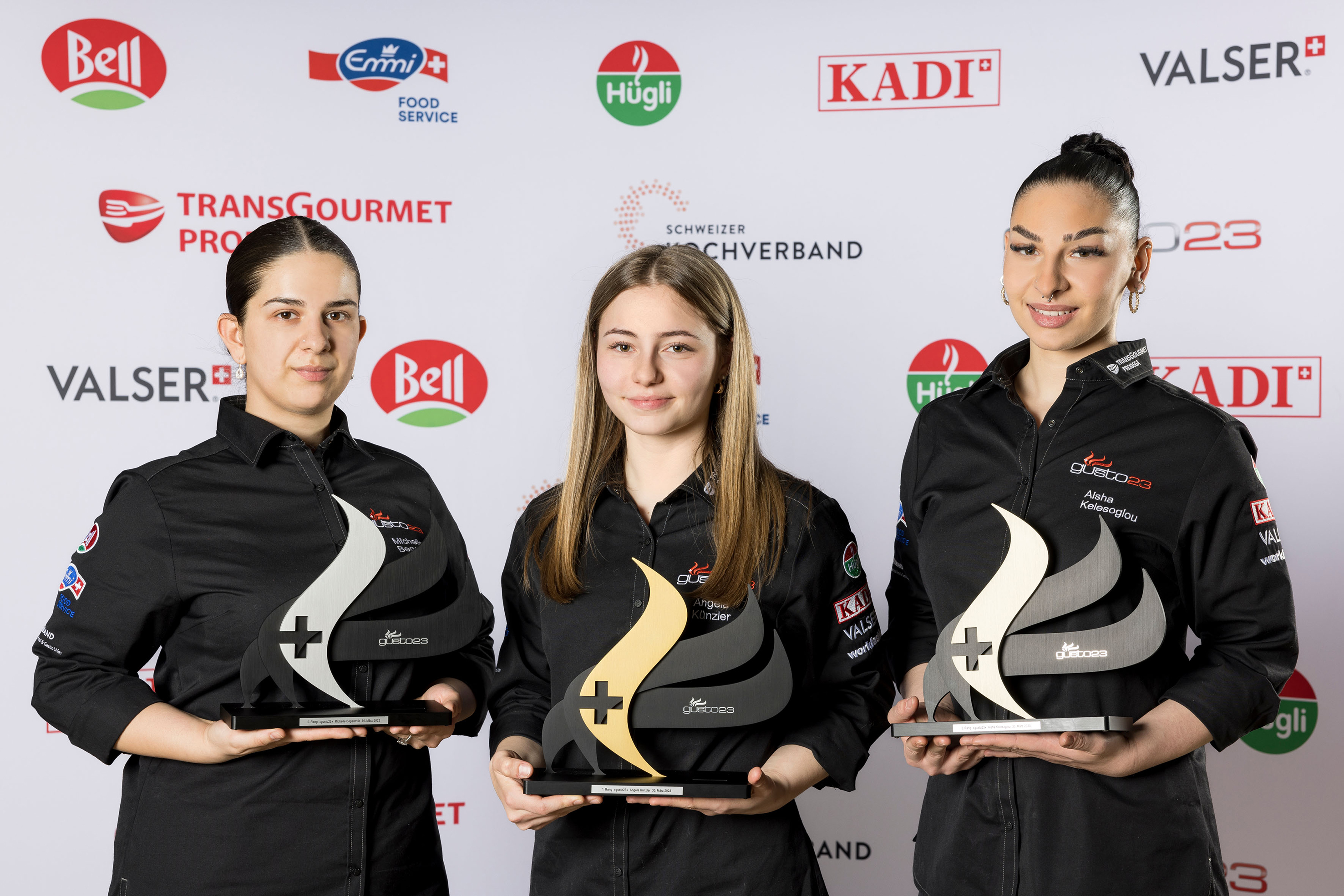 Die drei Erstplatzierten (v.l.n.r.): Michelle Beganovic, Angela Künzler, Aisha Kelesoglou.